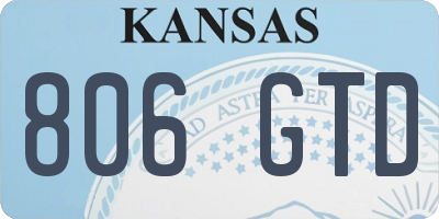 KS license plate 806GTD