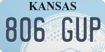 KS license plate 806GUP