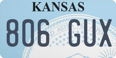 KS license plate 806GUX