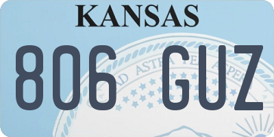 KS license plate 806GUZ
