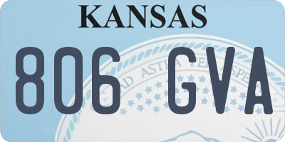 KS license plate 806GVA