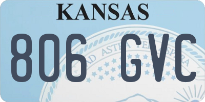 KS license plate 806GVC