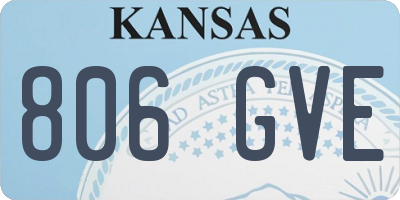 KS license plate 806GVE