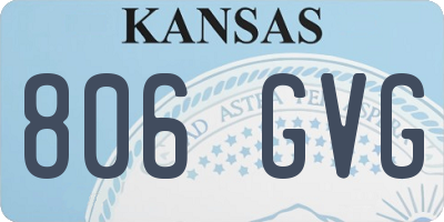 KS license plate 806GVG