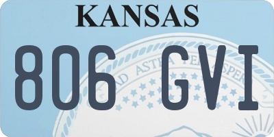 KS license plate 806GVI