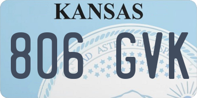 KS license plate 806GVK