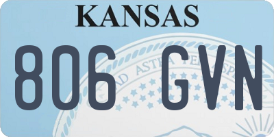 KS license plate 806GVN