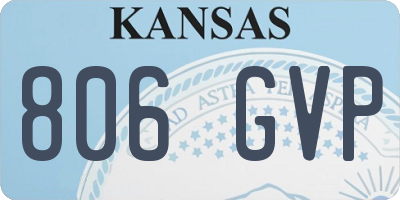 KS license plate 806GVP