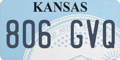 KS license plate 806GVQ