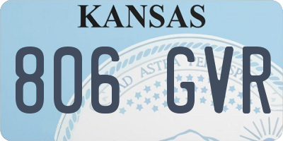 KS license plate 806GVR