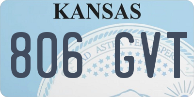 KS license plate 806GVT