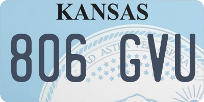 KS license plate 806GVU