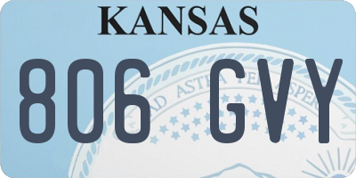 KS license plate 806GVY