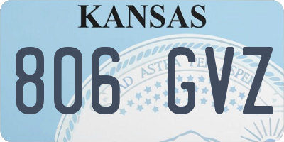 KS license plate 806GVZ