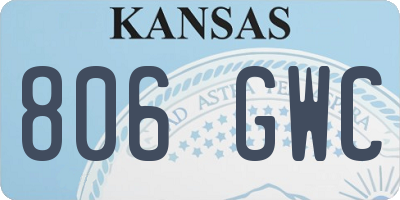 KS license plate 806GWC