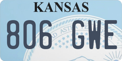 KS license plate 806GWE