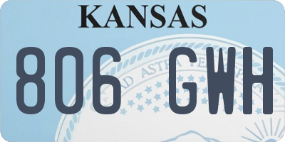 KS license plate 806GWH
