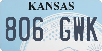 KS license plate 806GWK