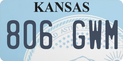 KS license plate 806GWM
