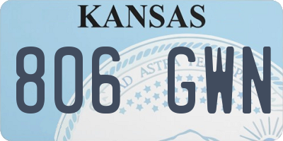 KS license plate 806GWN