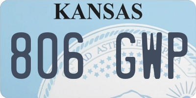 KS license plate 806GWP
