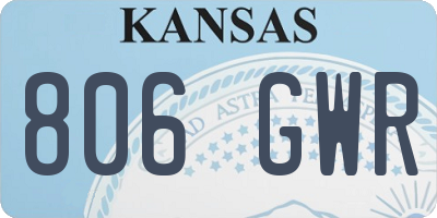 KS license plate 806GWR
