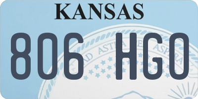 KS license plate 806HGO