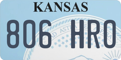 KS license plate 806HRO
