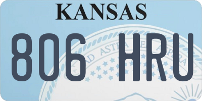 KS license plate 806HRU