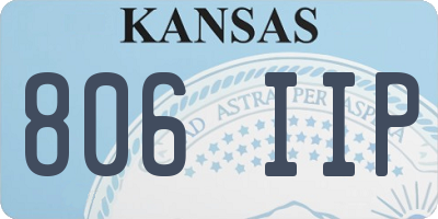 KS license plate 806IIP