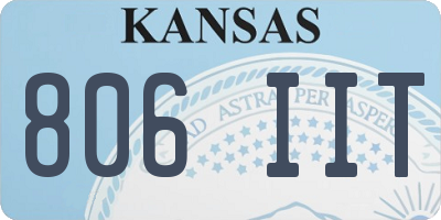 KS license plate 806IIT