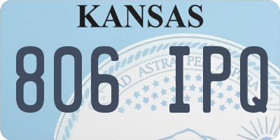 KS license plate 806IPQ