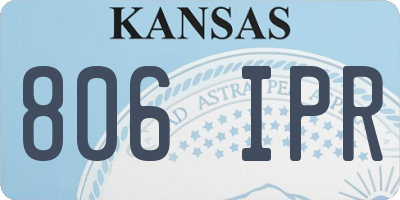 KS license plate 806IPR