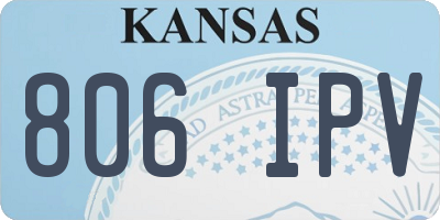 KS license plate 806IPV