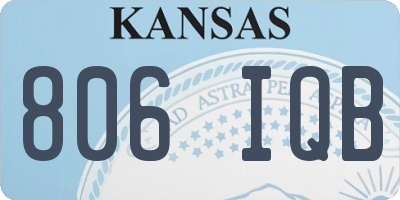 KS license plate 806IQB