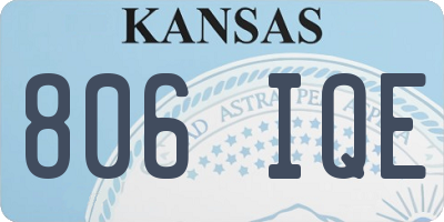 KS license plate 806IQE