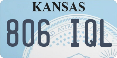 KS license plate 806IQL