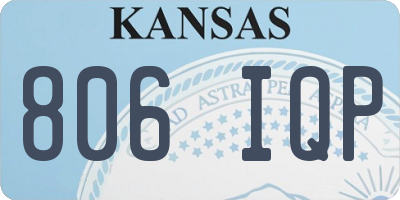KS license plate 806IQP