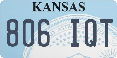 KS license plate 806IQT