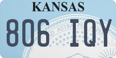 KS license plate 806IQY
