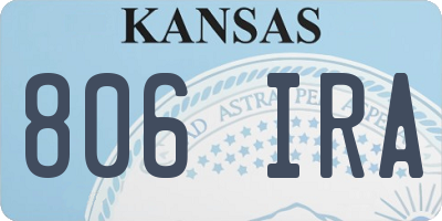 KS license plate 806IRA