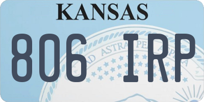 KS license plate 806IRP