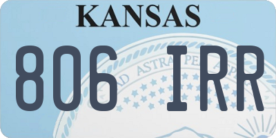 KS license plate 806IRR