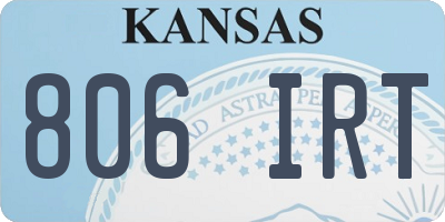 KS license plate 806IRT
