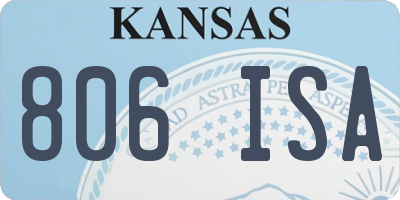 KS license plate 806ISA