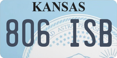 KS license plate 806ISB
