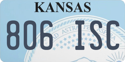 KS license plate 806ISC