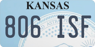 KS license plate 806ISF