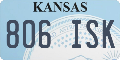 KS license plate 806ISK