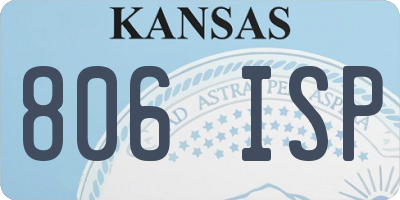 KS license plate 806ISP